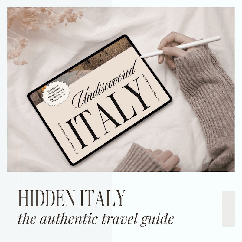 The hidden Italy ebook has the hidden gems, cultural events, and unexplored regions of Italy that most tourists don't know about.